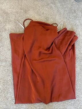 Slip Maxi Dress in Burnt Orange